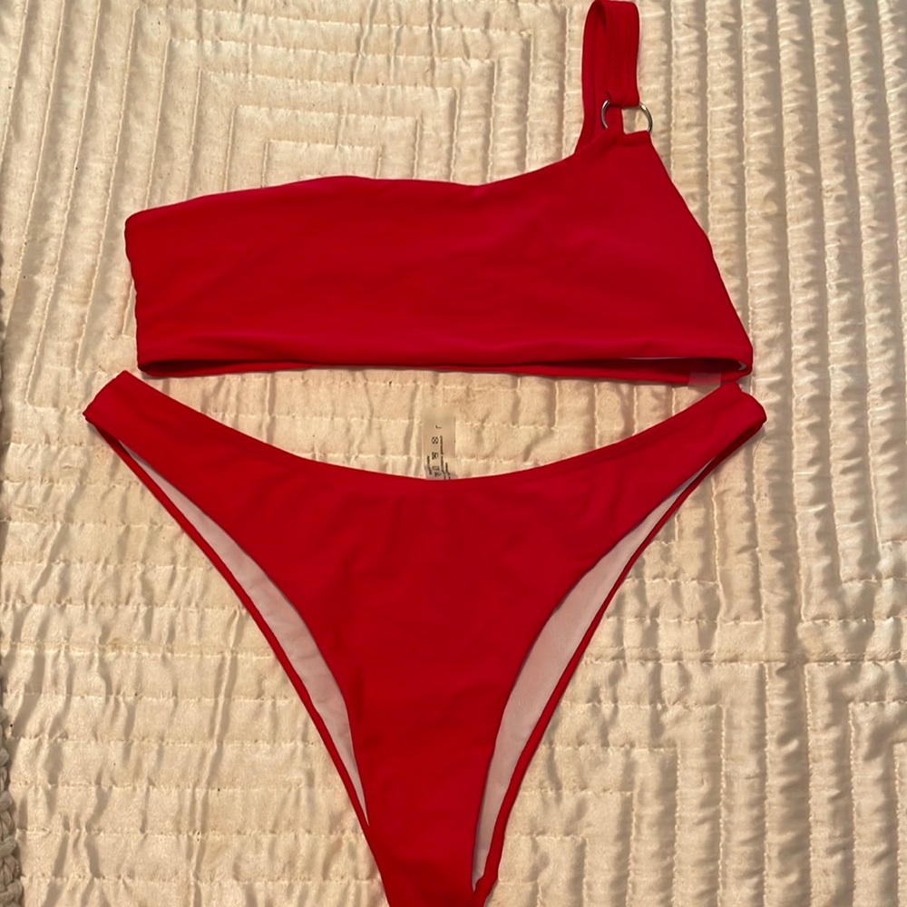 NWOT Shein bikini one shoulder top & bottom